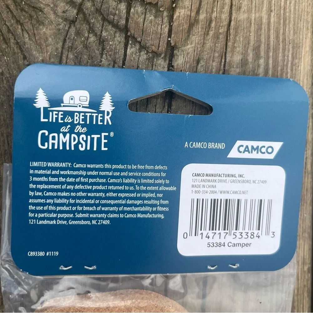 CORK COASTERS 2 PACK CAMPER WITH LUGGAGE NWT